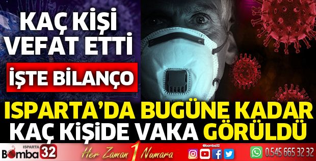 Isparta’nın koronavirüs bilançosu