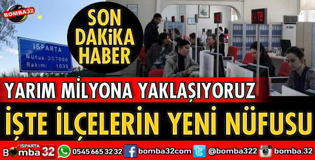 ISPARTA’NIN NÜFUSU