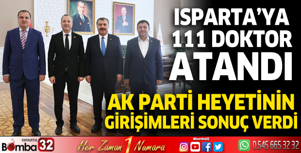 Isparta’ya 111 doktor atandı