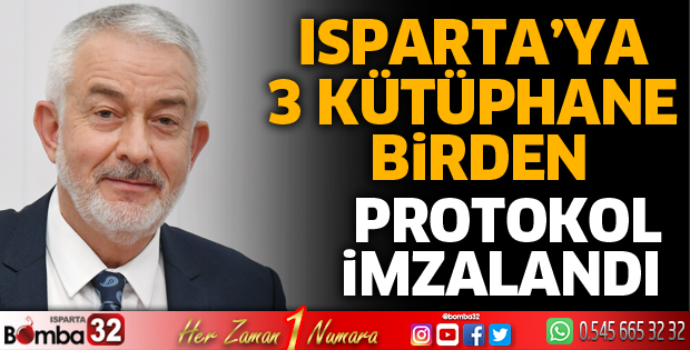 ISPARTA’YA 3 KÜTÜPHANE BİRDEN
