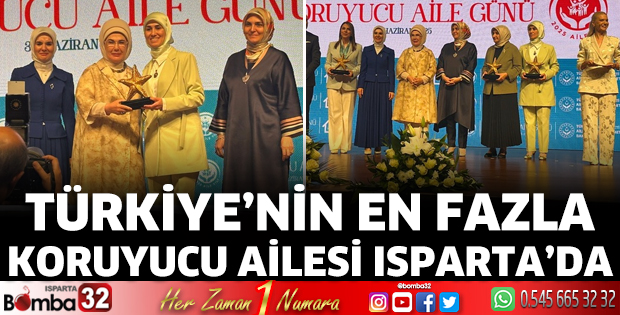 Isparta’ya Cumhurbaşkanlığı Koruyucu Aile Ödülü