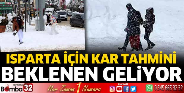 Isparta’ya kar geliyor
