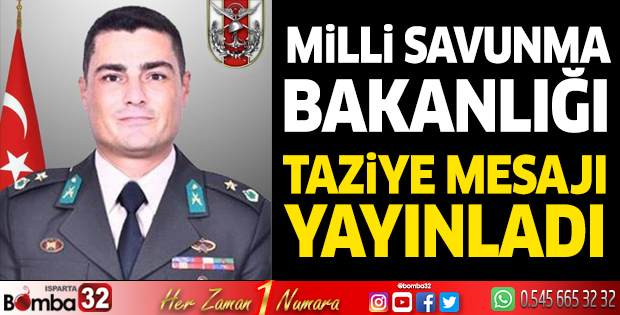 Isparta’ya şehit ateşi düştü