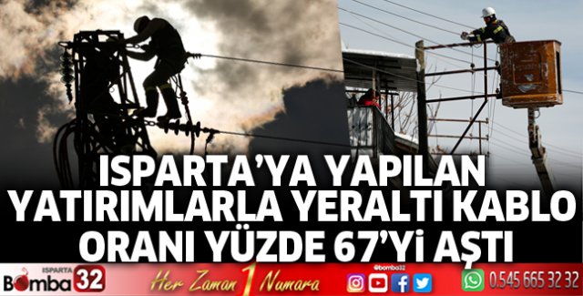 Isparta’ya yapılan yatırımlarla yeraltı kablo oranı yüzde 67’yi aştı