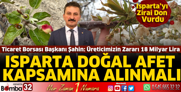 Isparta’yı Zirai Don Vurdu