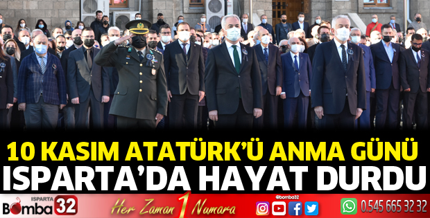 Isparta'da 10 Kasım Töreni