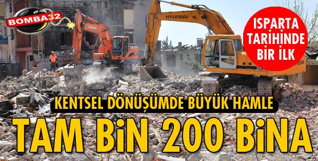 ISPARTA'DA 1200 KONUT KENTSEL DÖNÜŞÜMDE