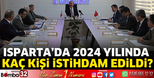 Isparta'da 2024 yılında kaç kişi istihdam edildi?