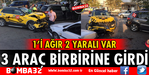 ISPARTA'DA 3 ARAÇ BİRBİRİNE GİRDİ 1'İ AĞIR 2 YARALI