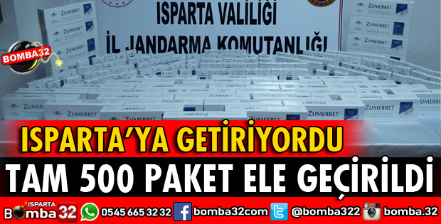 ISPARTA'DA 500 PAKET KAÇAK SİGARA ELE GEÇİRİLDİ