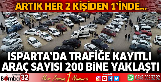 Isparta'da araç sayısı artıyor