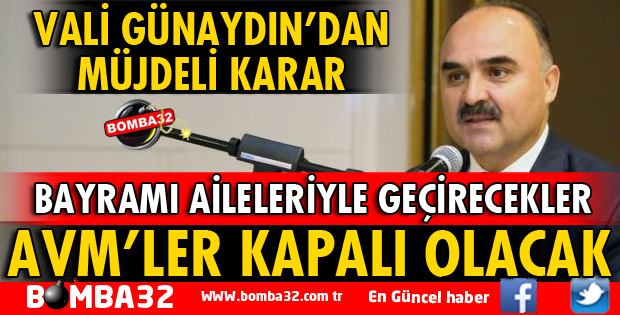 ISPARTA'DA AVM'LER BAYRAMIN İLK GÜNÜ KAPALI OLACAK