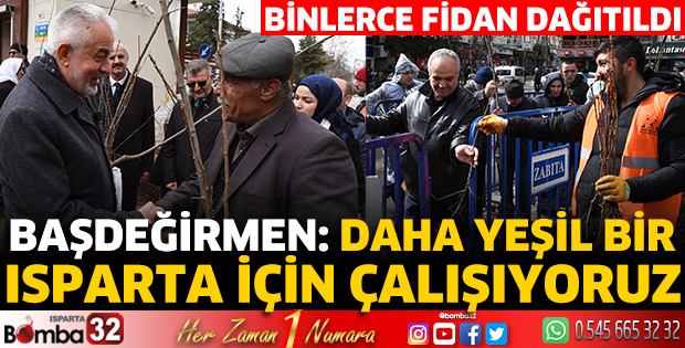 Isparta'da binlerce fidan dağıtıldı