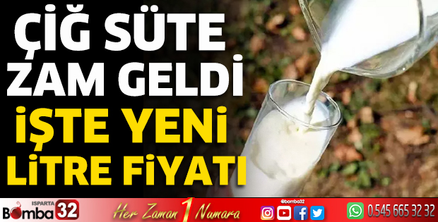 Isparta'da çiğ süte zam geldi