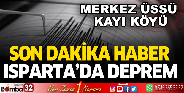 Isparta'da deprem