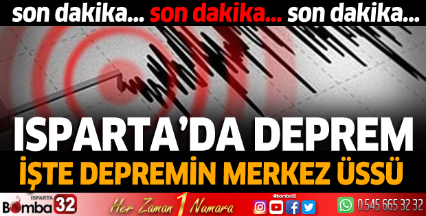 Isparta'da deprem 