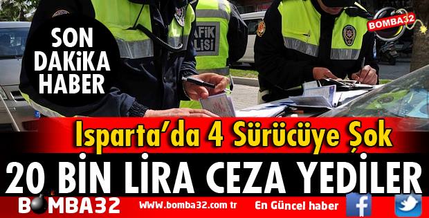 ISPARTA'DA DRİFTEN 4 ARACA 20 BİN 40 TL CEZA