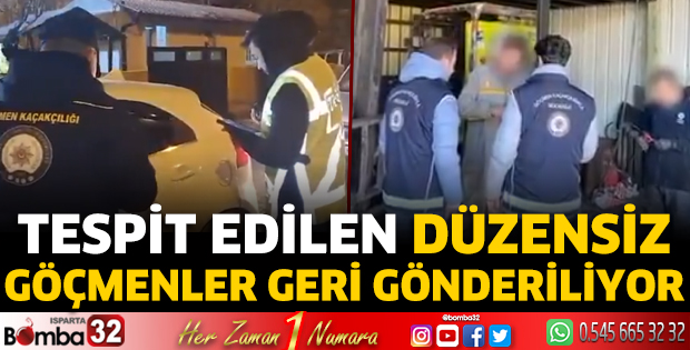 Isparta'da düzensiz göçmen operasyonları