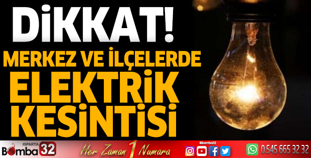 Isparta'da elektrik kesintisi
