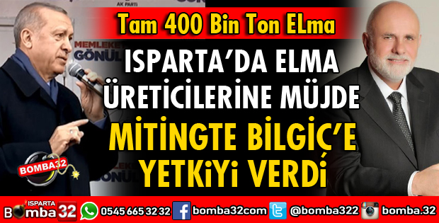 ISPARTA'DA ELMA ÜRETİCİLERİNE MÜJDE
