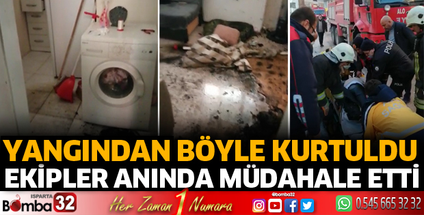Isparta'da ev yangını
