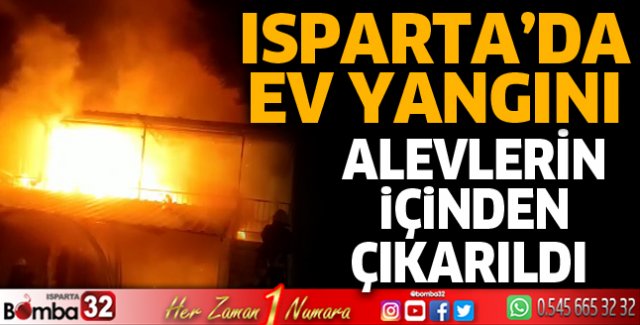 Isparta'da ev yangını