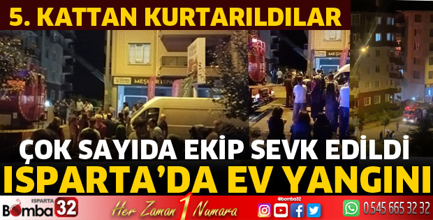Isparta'da ev yangını