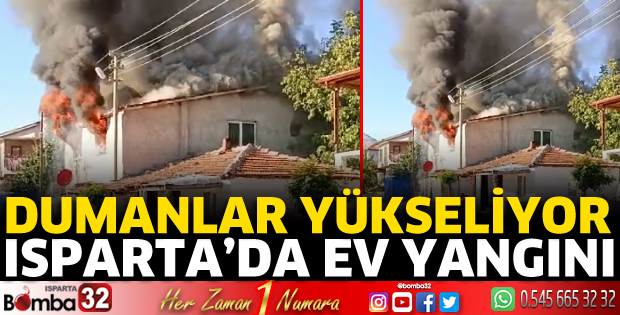 Isparta'da ev yangını