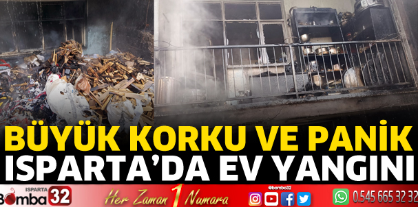 Isparta'da ev yangını