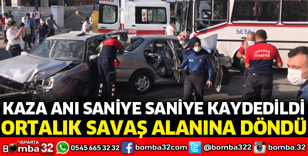 ISPARTA'DA FECİ KAZA 3 YARALI