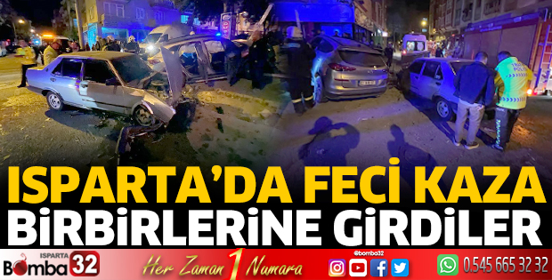 Isparta'da feci kaza