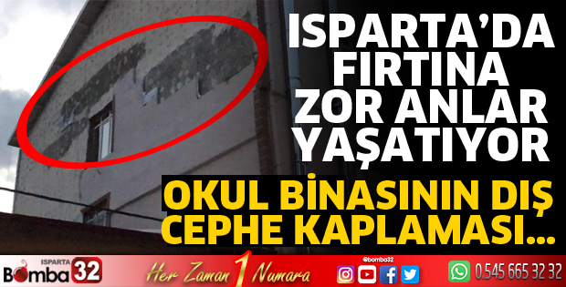 Isparta'da fırtına zor anlar yaşatıyor