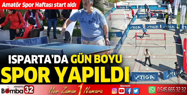 Isparta'da gün boyu spor yapıldı