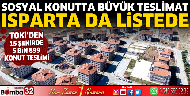 Isparta'da hak sahipleri konutlarına kavuştu
