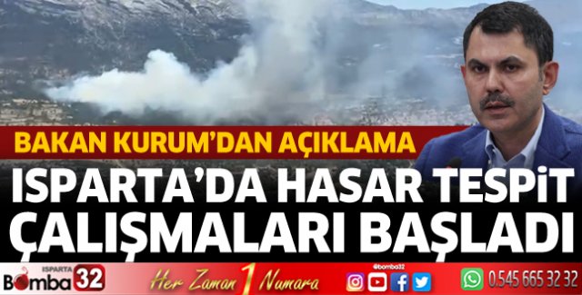 Isparta'da hasar tespit çalışmaları başladı 