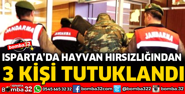 ISPARTA'DA HAYVAN HIRSIZLIĞINDAN 3 KİŞİ TUTUKLANDI