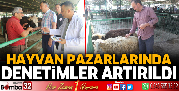 Isparta'da hayvan pazarlarında denetim