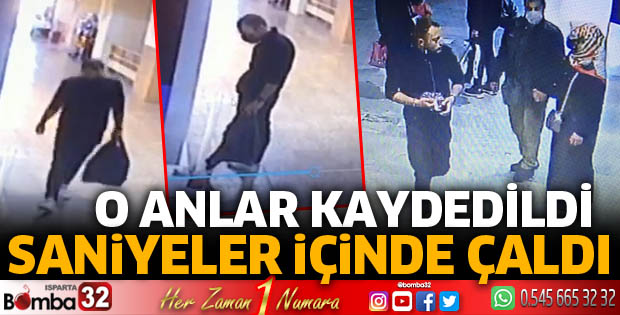 Isparta'da hırsızlık anı an be an kameralara yansıdı