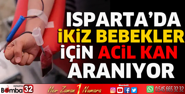 Isparta'da ikiz bebekler için acil kan aranıyor