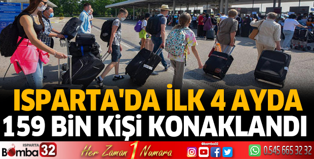 Isparta'da ilk 4 ayda 159 bin 39 kişi konaklandı