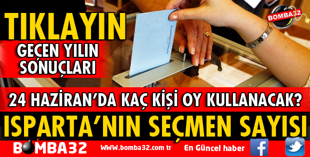 ISPARTA'DA KAÇ SEÇMEN OY KULLANACAK? 