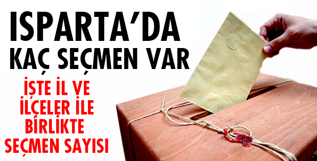 ISPARTA'DA KAÇ SEÇMEN VAR?