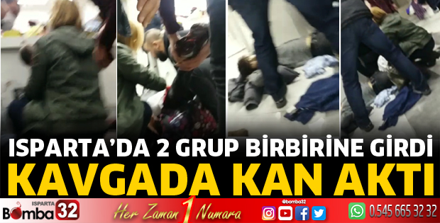 Isparta'da kavgada kan aktı