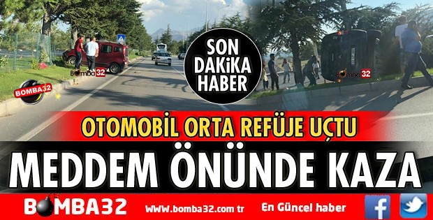 ISPARTA'DA KAZA 2 OTOMOBİL ÇARPIŞTI