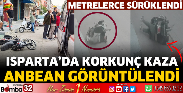 Isparta'da kaza anı kameralara anbean yansıdı