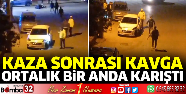 Isparta'da kaza sonrası kavga