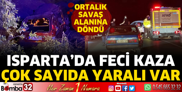 Isparta'da kaza Yaralılar var
