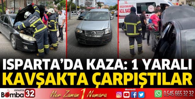 Isparta'da kazada 1 yaralı 