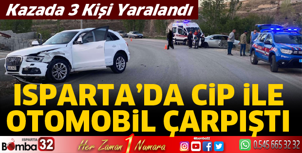 Isparta'da kazada 3 yaralı 