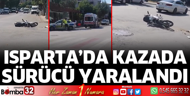Isparta'da kazada sürücü yaralandı 